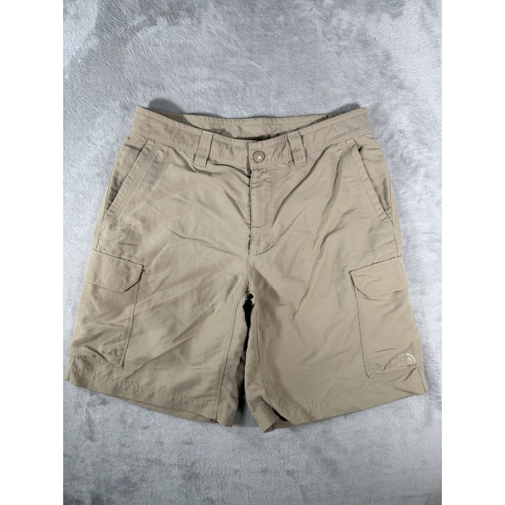 The North Face Cargo Shorts Mens 32 Beige Nylon Hiking Outdoor Utility